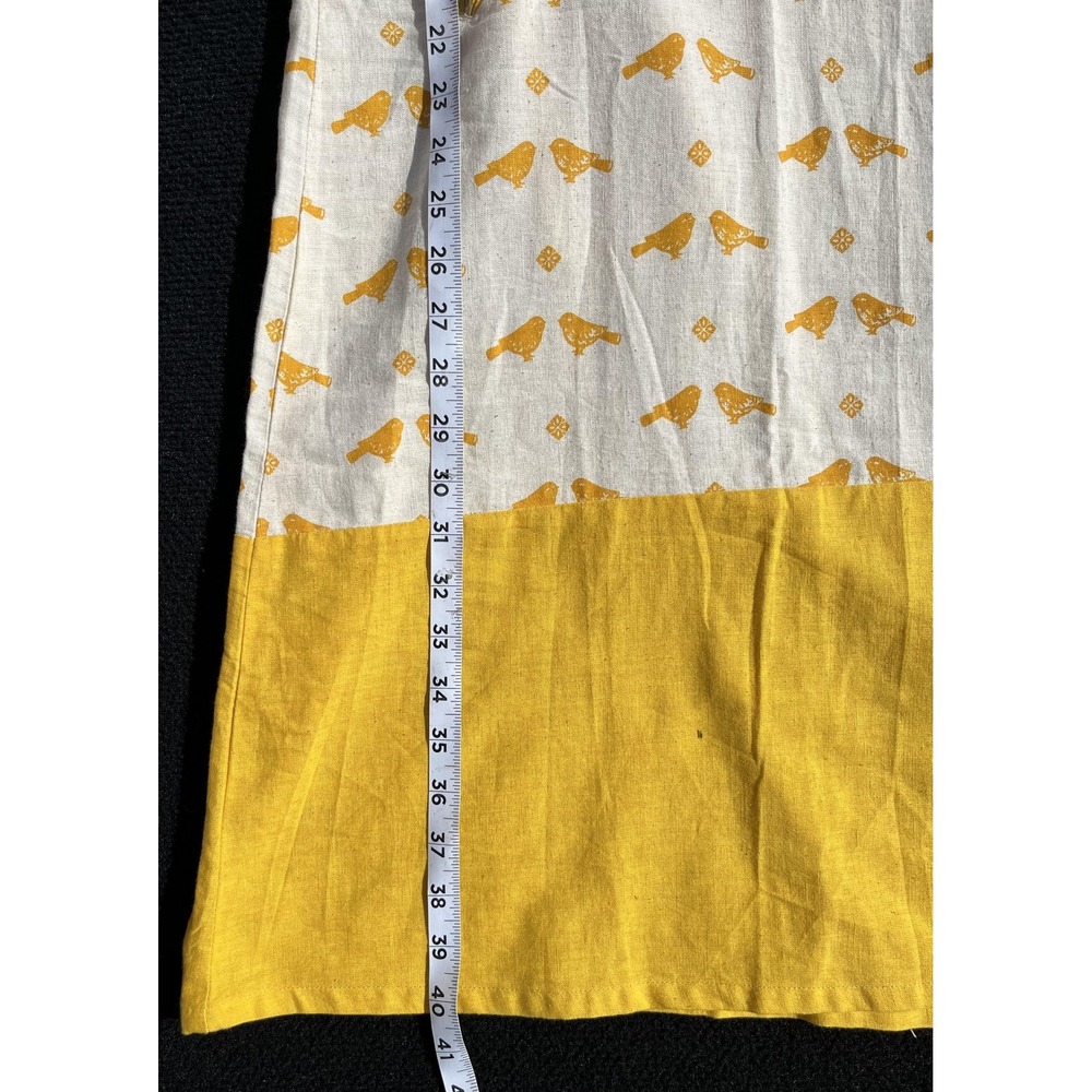 Mother Earth Dress Womens XS White Yellow Bird Print Sleeveless Pockets A-Line - Picture 7 of 12